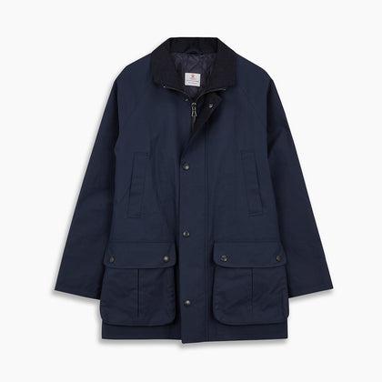 Navy Dry-Waxed Cotton Field Jacket Image 7