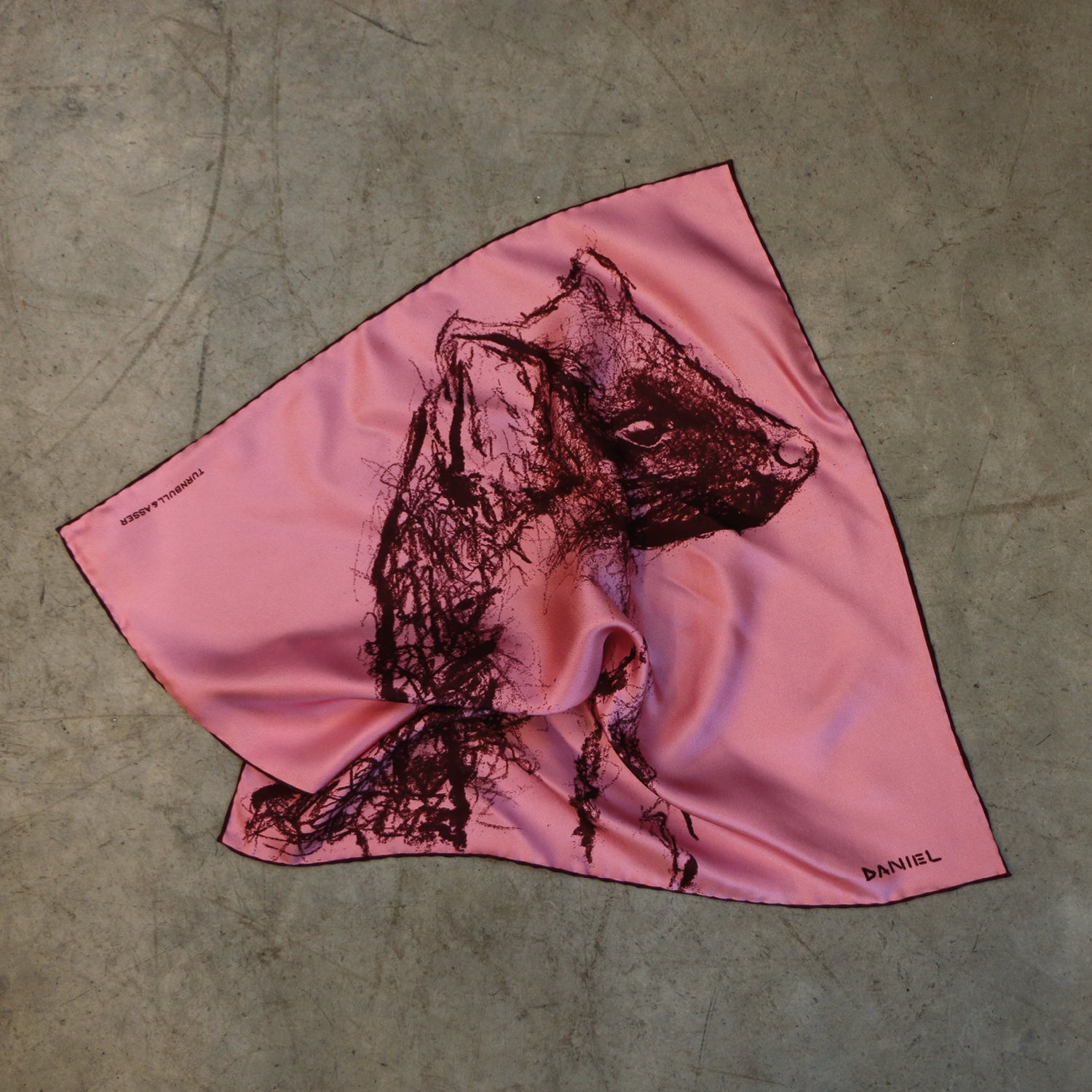 View 2 of product DANIEL PERKIN PINK PINE MARTIN POCKET SQUARE