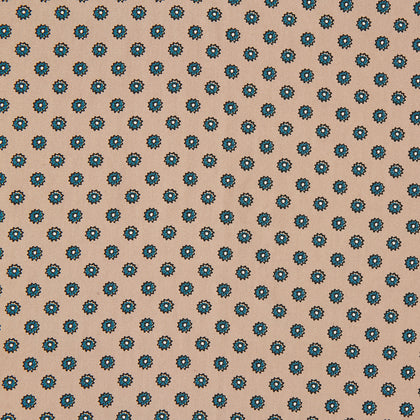 Copper Fine Floral Print Silk Pocket Square Image 1
