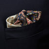 View 3 of product Cream Paisley Polka Dot Silk Pocket Square