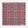 View 1 of product Red Abstract Feather Print Silk Pocket Square