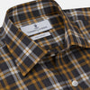 View 2 of product Yellow Check Weekend Fit Flannel Shirt with Derby Collar and 1-Button Cuffs