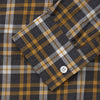 View 3 of product Yellow Check Weekend Fit Flannel Shirt with Derby Collar and 1-Button Cuffs