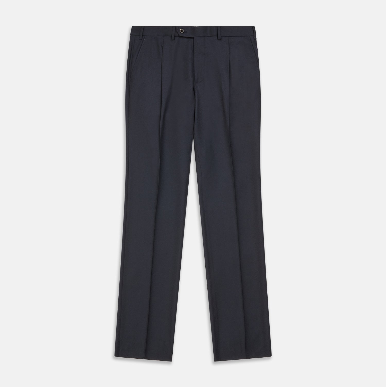 View 1 of product Navy Wool Pleated Jasper Trouser