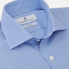 View 2 of product Powder Blue Stripe Tailored Fit Shirt with Kent Collar and 2-Button Cuffs