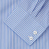 View 3 of product Powder Blue Stripe Tailored Fit Shirt with Kent Collar and 2-Button Cuffs