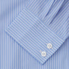 Powder Blue Stripe Tailored Fit Shirt with Kent Collar and 2-Button Cuffs