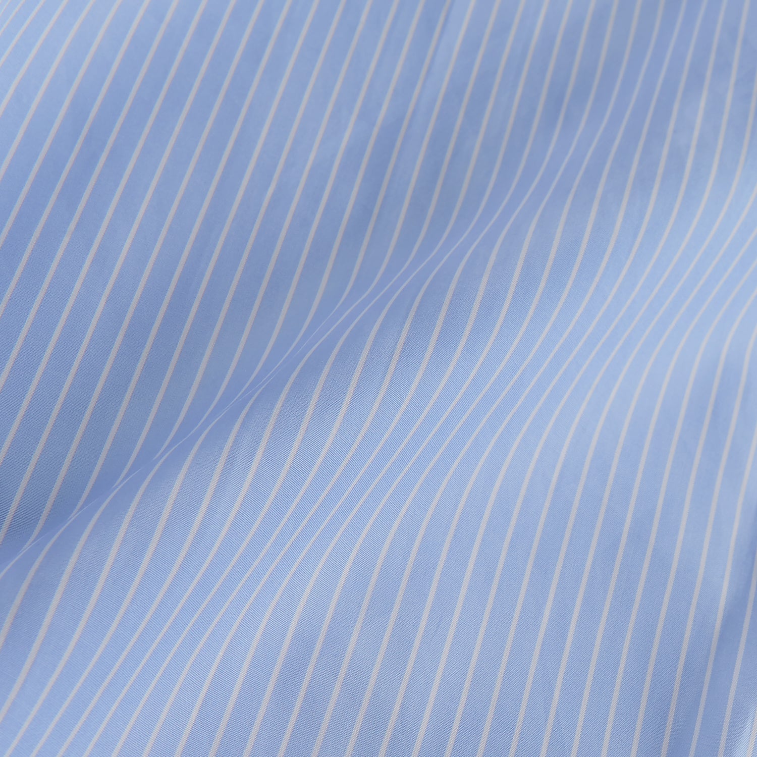 View 4 of product Powder Blue Stripe Tailored Fit Shirt with Kent Collar and 2-Button Cuffs