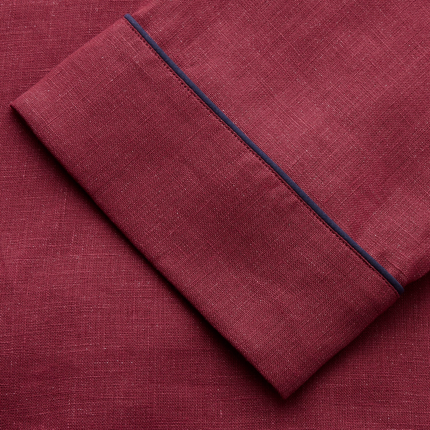 View 6 of product Burgundy Linen Modern Pyjama Set