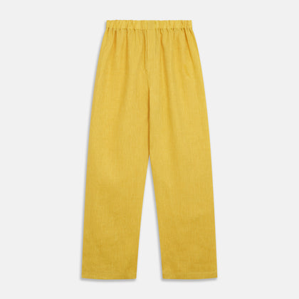Ochre Linen Modern Pyjama Set Image 6