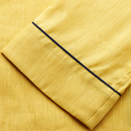 Ochre Linen Modern Pyjama Set Image 5