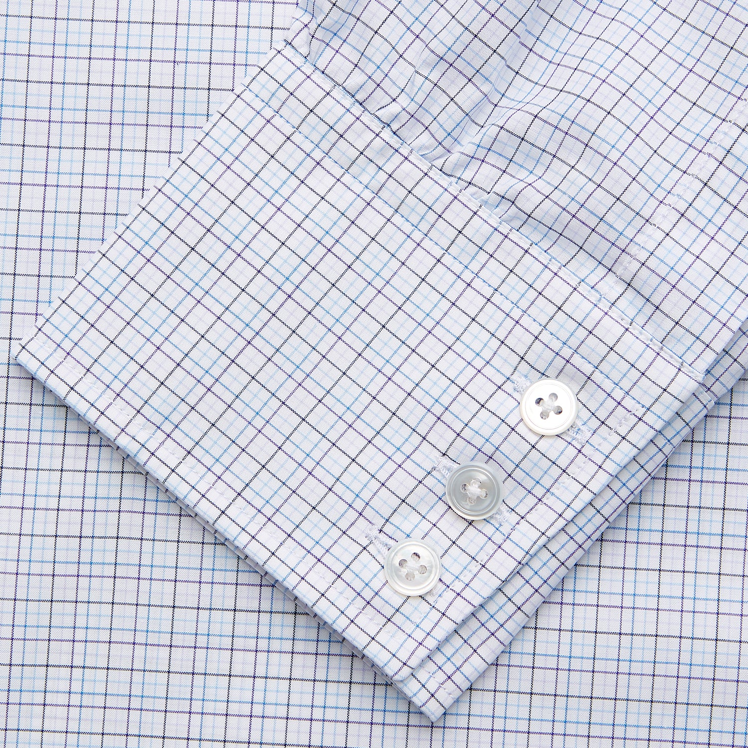 View 3 of product Purple Multi Check Regular Fit Mayfair Shirt