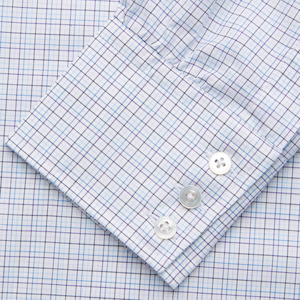 Purple Multi Check Regular Fit Mayfair Shirt Image 2