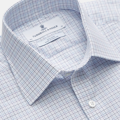Purple Multi Check Regular Fit Mayfair Shirt Image 1