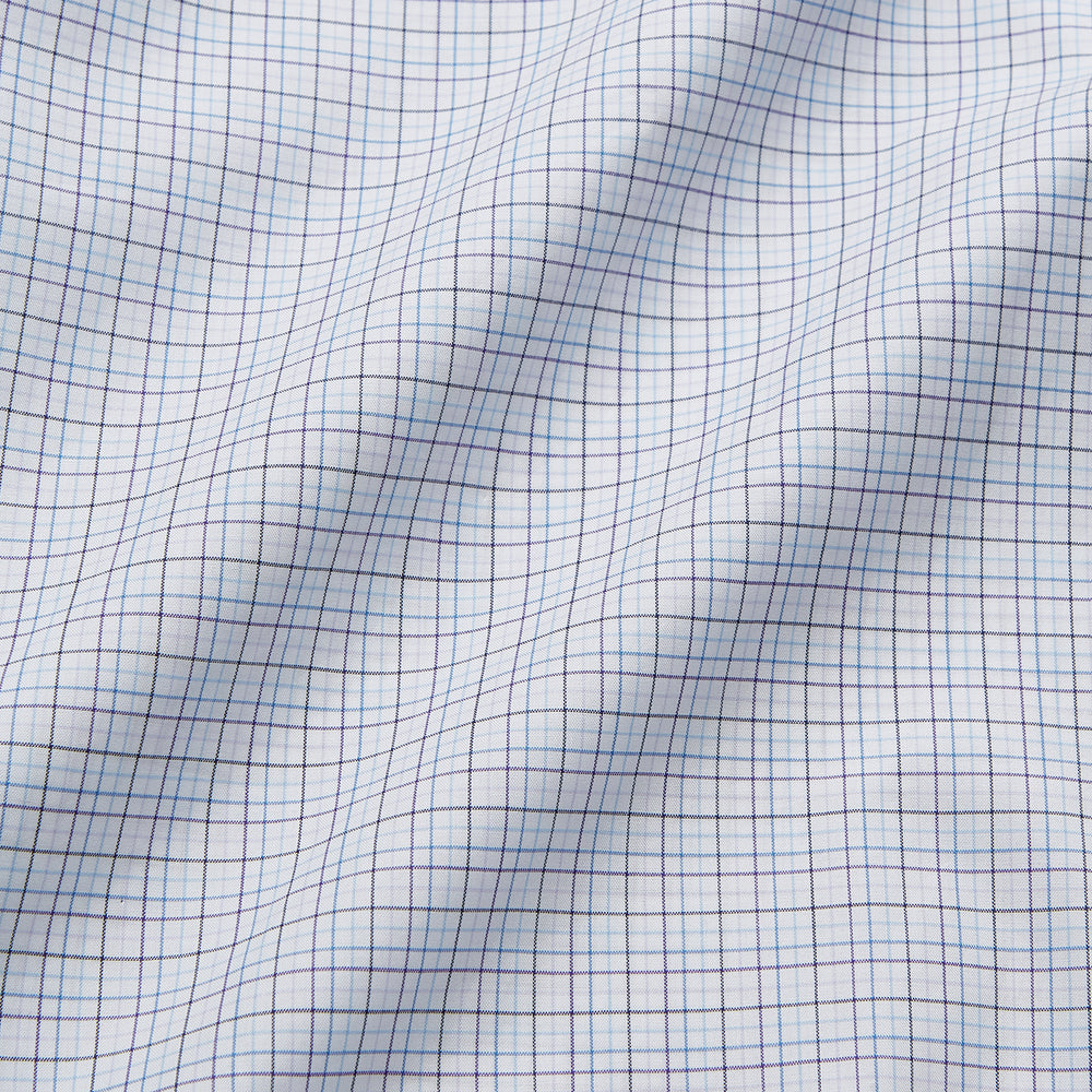 Purple Multi Check Regular Fit Mayfair Shirt