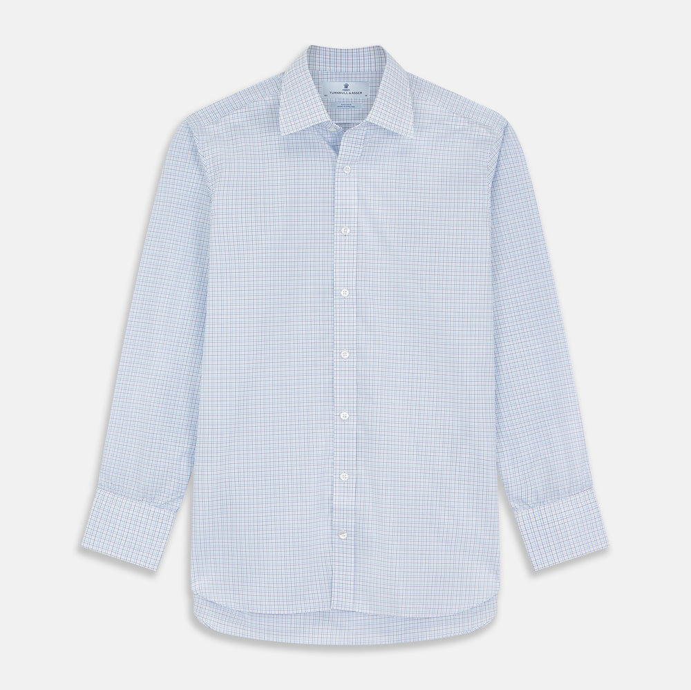 Purple Multi Check Regular Fit Mayfair Shirt