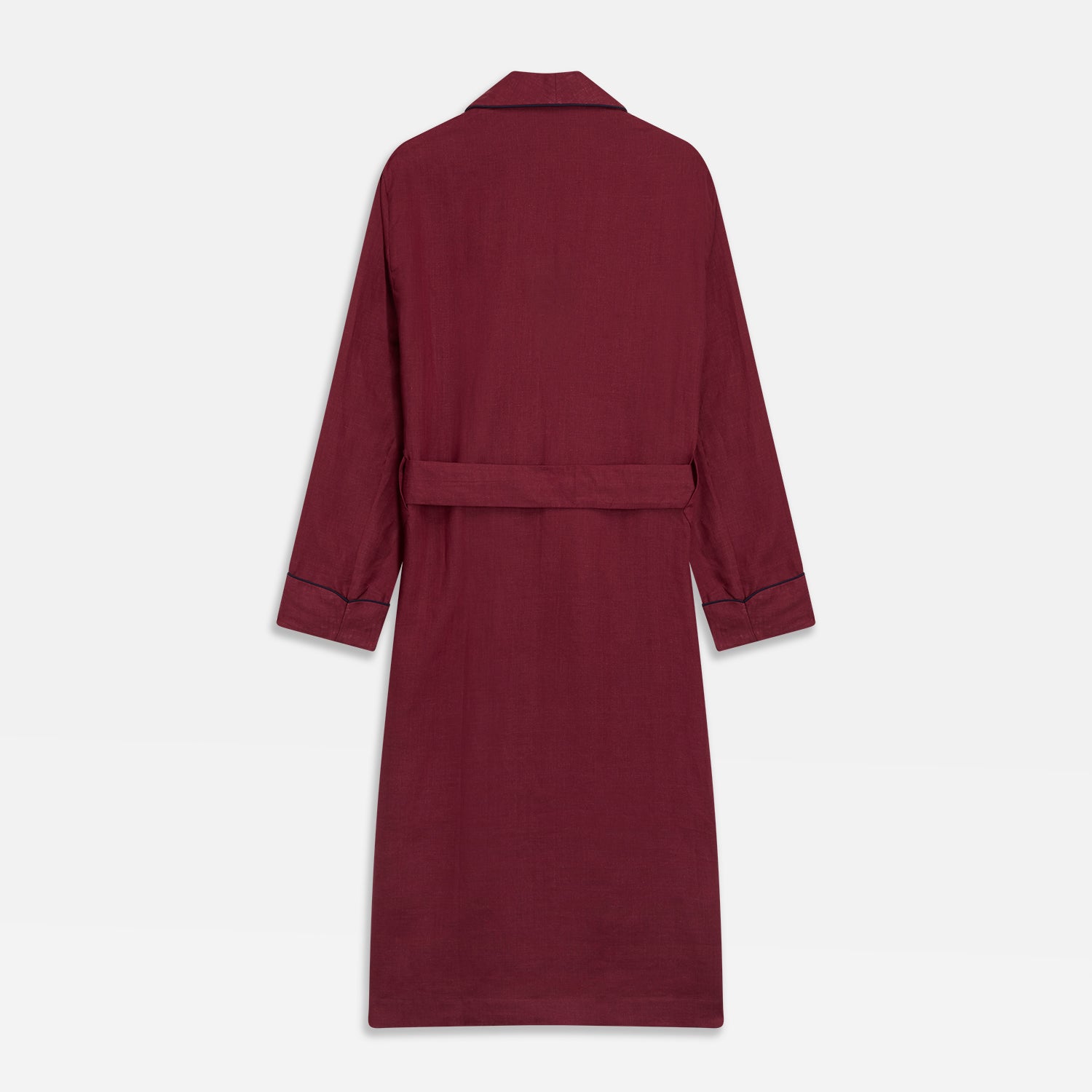 View 6 of product Burgundy Linen Piped Gown