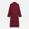 Burgundy Linen Piped Gown