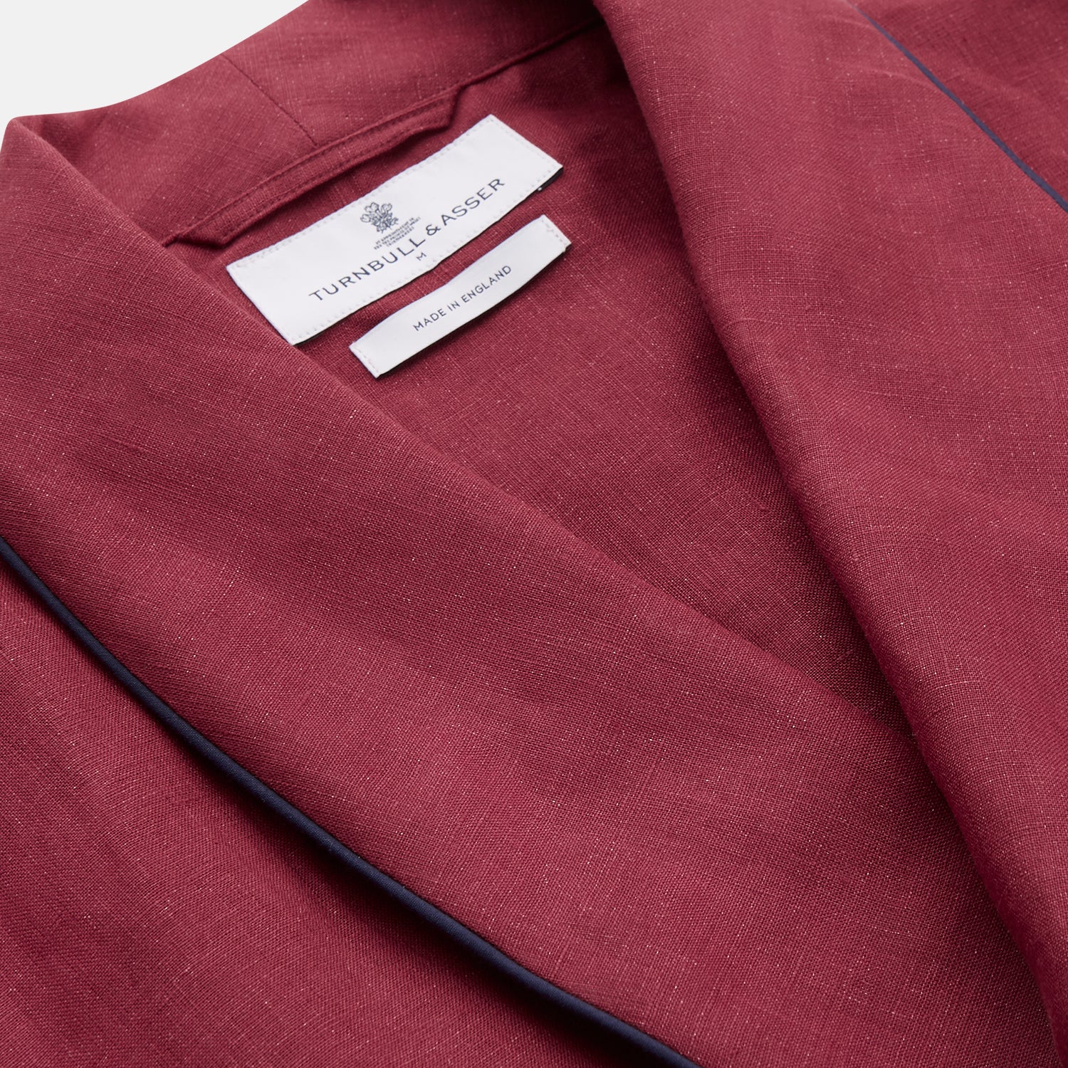 View 4 of product Burgundy Linen Piped Gown