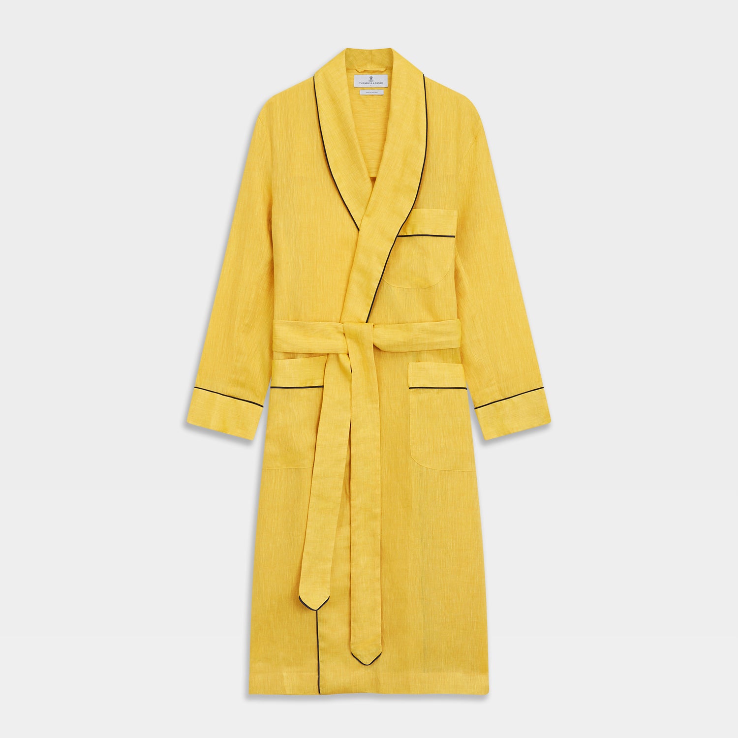 View 1 of product Ochre Linen Piped Gown