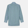 View 5 of product Green and Blue Fancy Check Regular Fit Shirt with T&A Collar