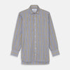 View 2 of product Yellow and Blue Fancy Check Regular Fit Shirt with T&A Collar
