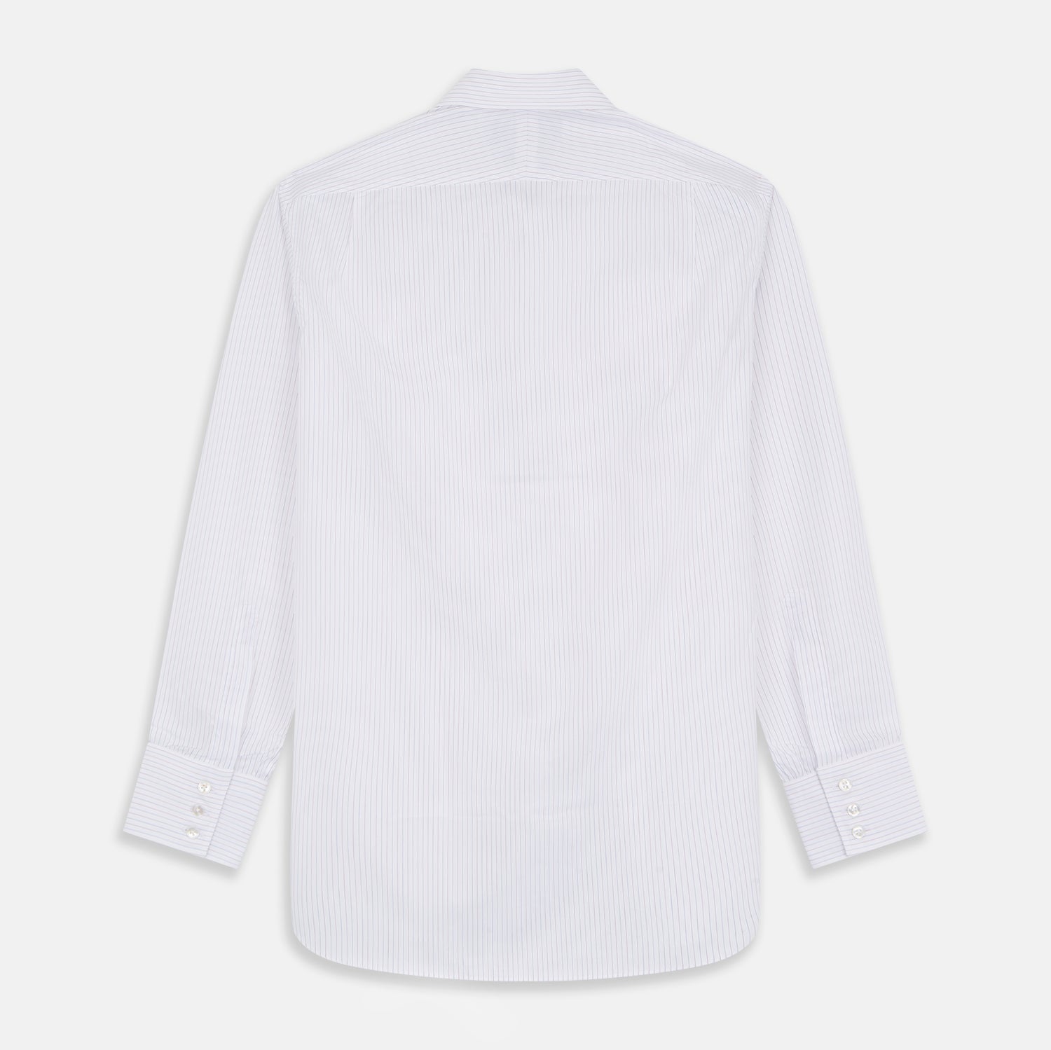 View 5 of product Red & White Stripe Sea Island Quality Cotton Regular Fit Mayfair Shirt