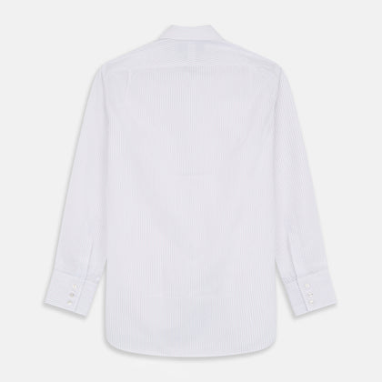 Red & White Stripe Sea Island Quality Cotton Regular Fit Mayfair Shirt Image 4
