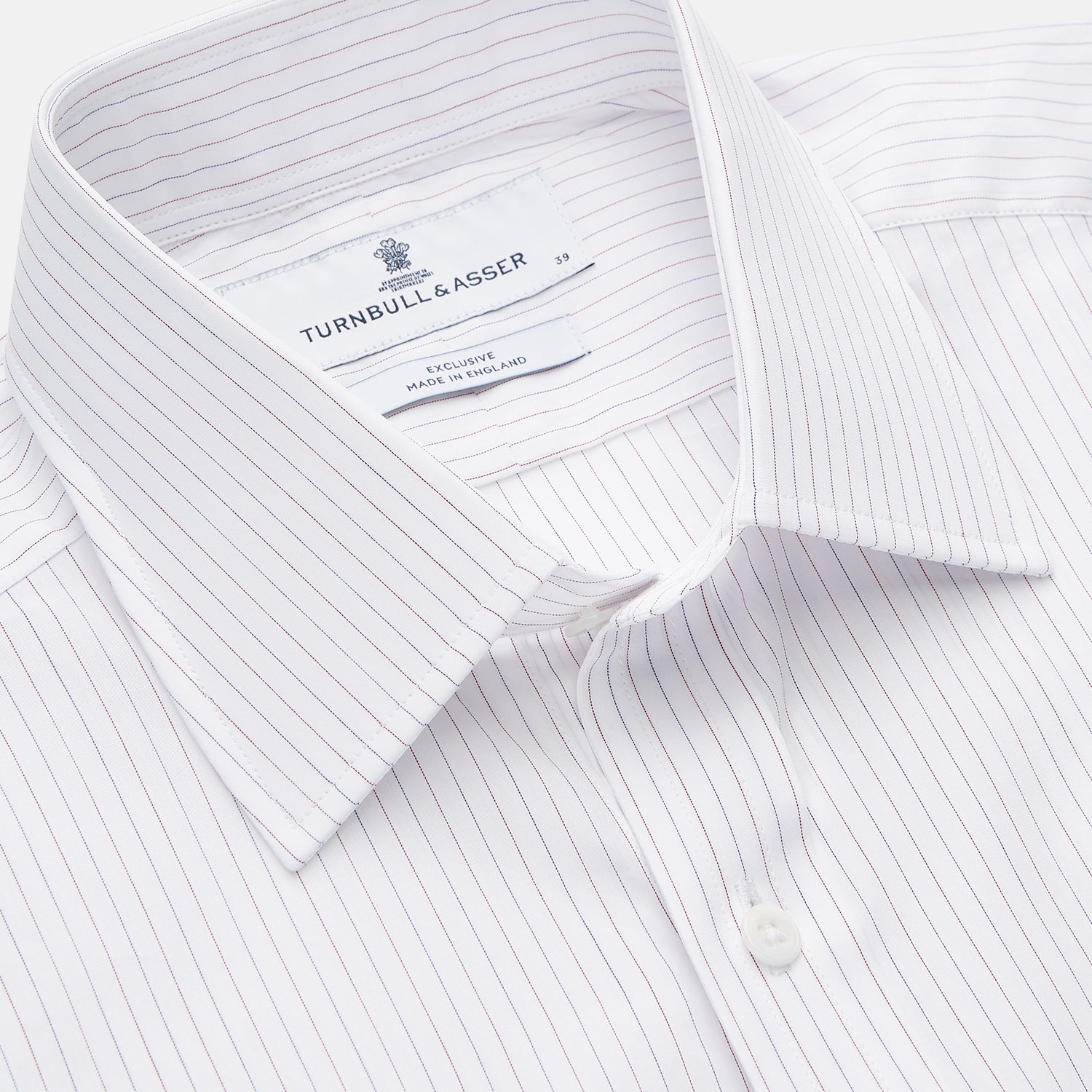 View 2 of product Red & White Stripe Sea Island Quality Cotton Regular Fit Mayfair Shirt
