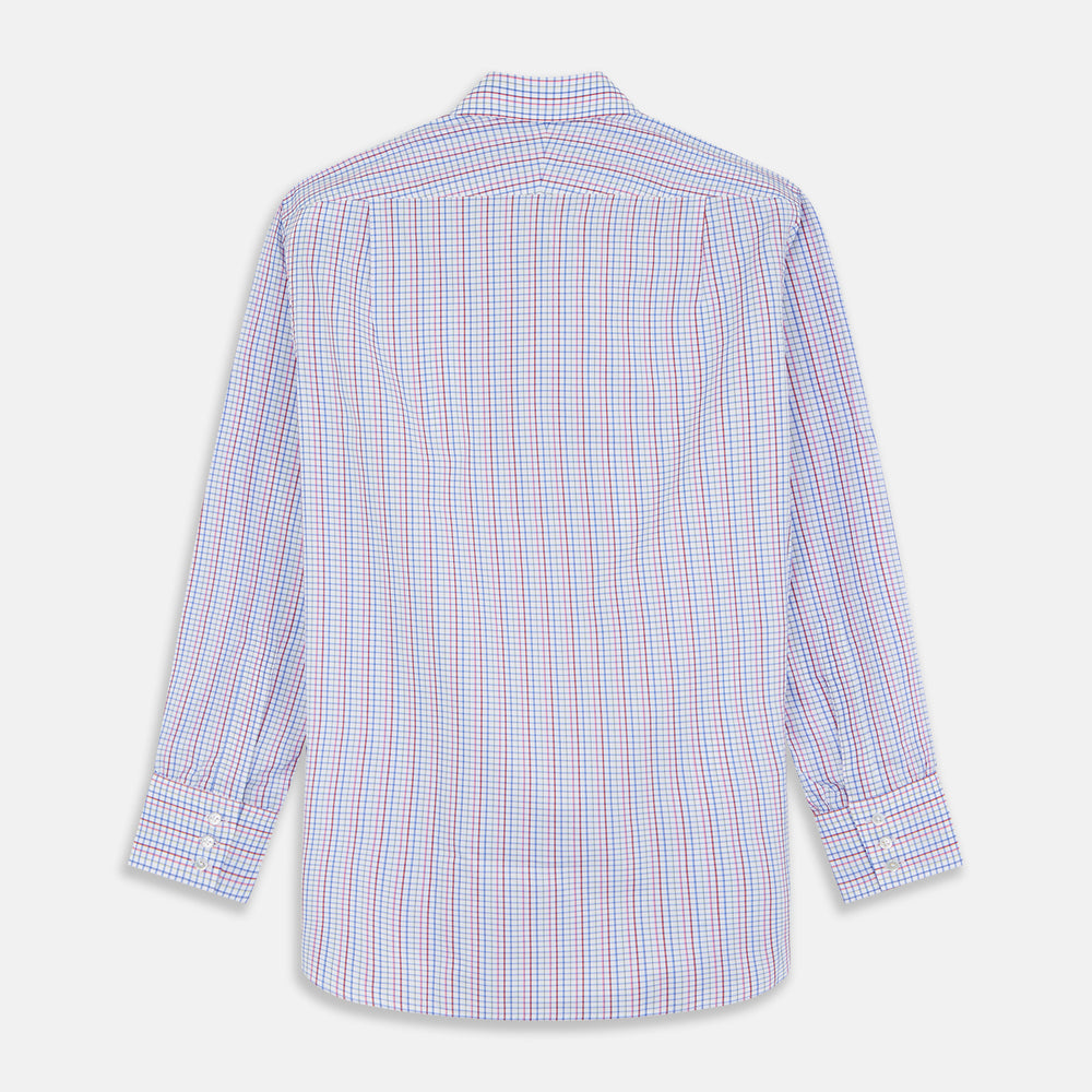 Red Multi Blazer Check Regular Fit Mayfair Shirt