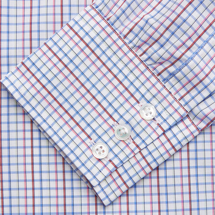 Red Multi Blazer Check Regular Fit Mayfair Shirt Image 2