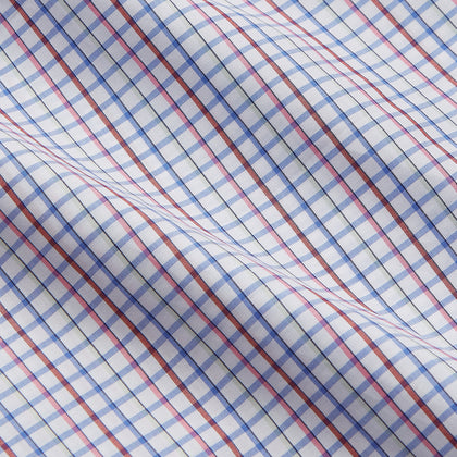 Red Multi Blazer Check Regular Fit Mayfair Shirt Image 3