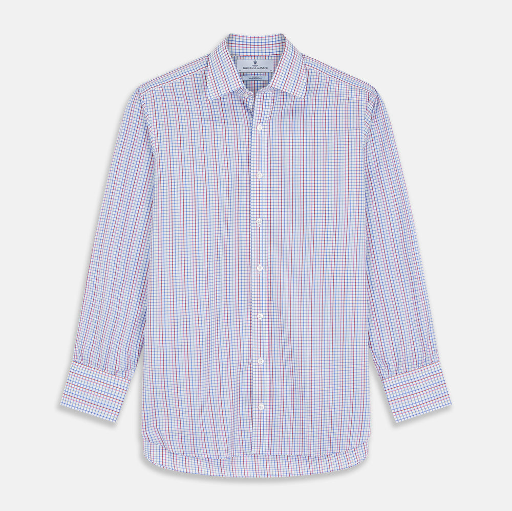Red Multi Blazer Check Regular Fit Mayfair Shirt