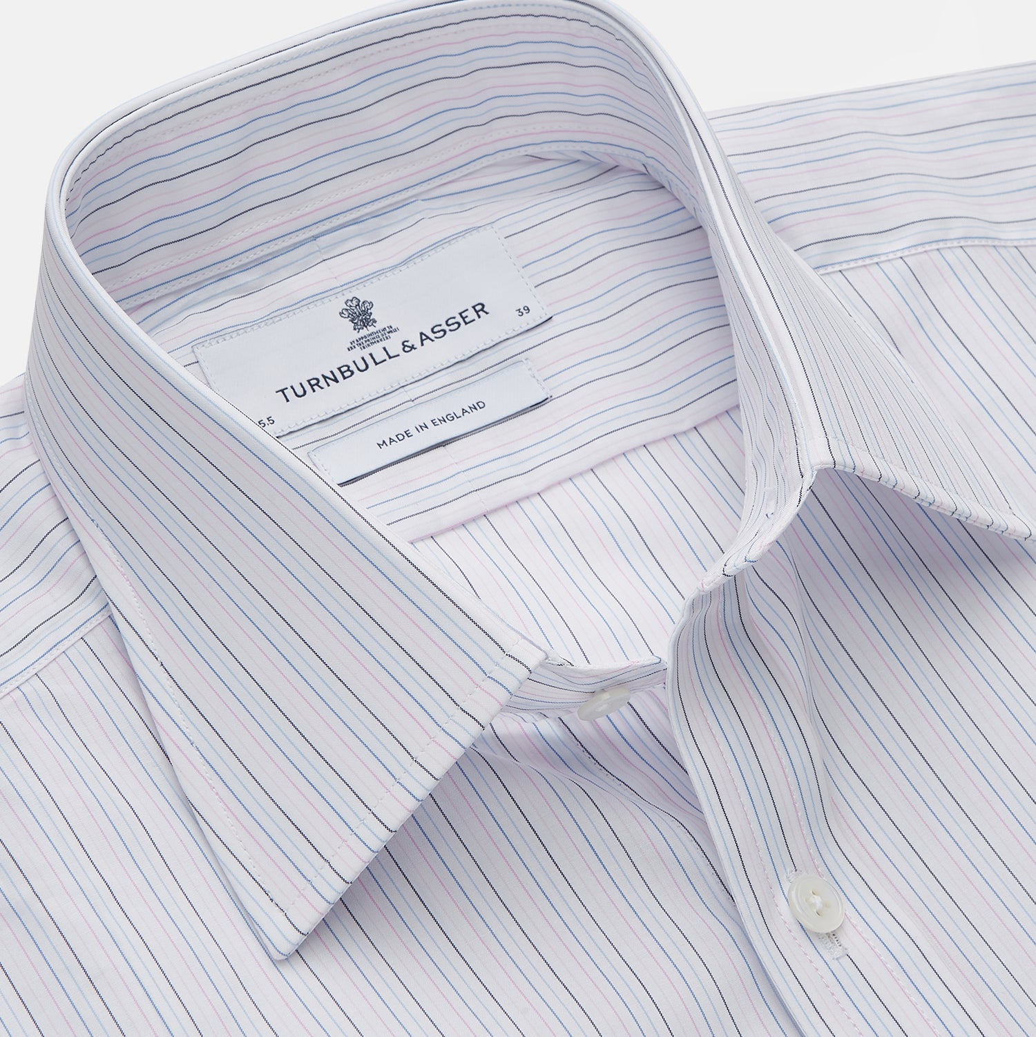 View 2 of product Blue Multi Stripe Regular Fit Mayfair Shirt