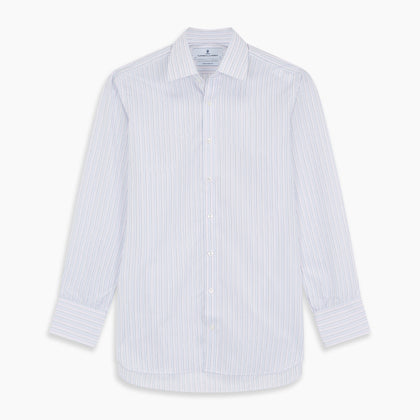 Blue Multi Stripe Regular Fit Mayfair Shirt Image 5