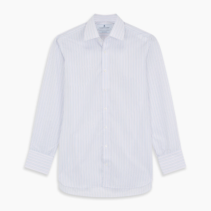 Blue Multi Stripe Regular Fit Mayfair Shirt Image 5