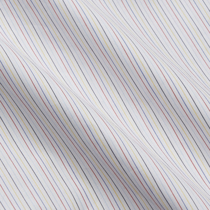Red Multi Stripe Regular Fit Mayfair Shirt Image 3