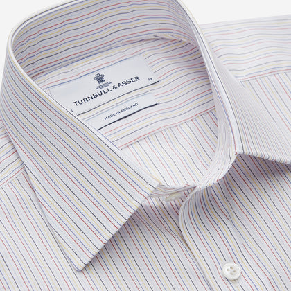 Red Multi Stripe Regular Fit Mayfair Shirt