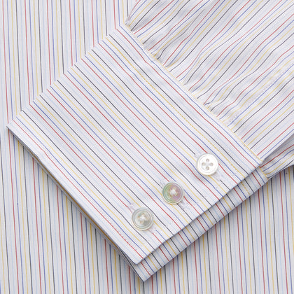 Red Multi Stripe Regular Fit Mayfair Shirt Image 2
