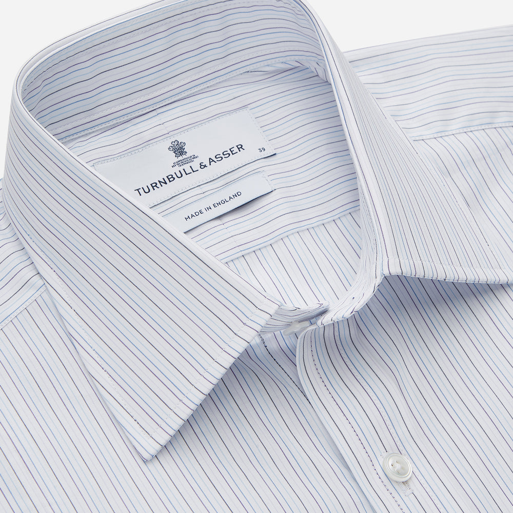 Purple Multi Stripe Regular Fit Mayfair Shirt