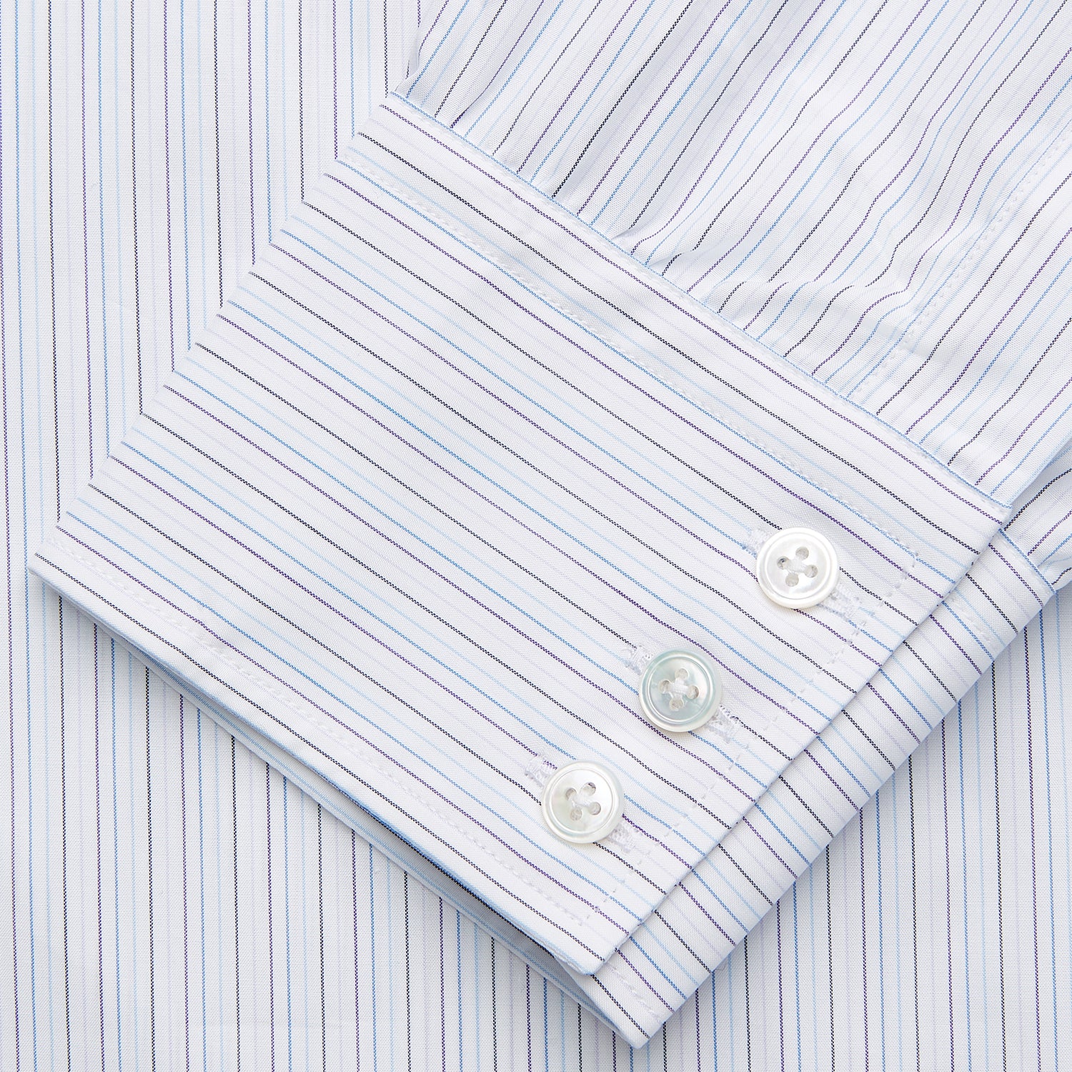 View 3 of product Purple Multi Stripe Regular Fit Mayfair Shirt