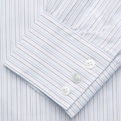 Purple Multi Stripe Regular Fit Mayfair Shirt Image 2
