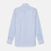 View 5 of product Pink and Blue Stripe Tailored Fit Shirt with Kent Collar
