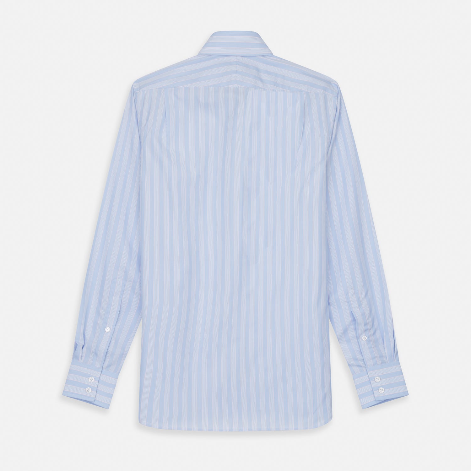 View 5 of product Pink and Blue Stripe Tailored Fit Shirt with Kent Collar