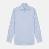 View 1 of product Pink and Blue Stripe Tailored Fit Shirt with Kent Collar