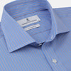 Oxford Blue Fancy Stripe Tailored Fit Shirt with Kent Collar and 2-Button Cuffs