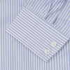 View 3 of product Sky Blue and White Stripe Tailored Fit Shirt with Kent Collar and 2-Button Cuffs