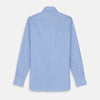 View 5 of product Powder Blue Stripe Tailored Fit Shirt with Kent Collar and 2-Button Cuffs