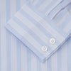 View 3 of product Pink and Blue Stripe Tailored Fit Shirt with Kent Collar