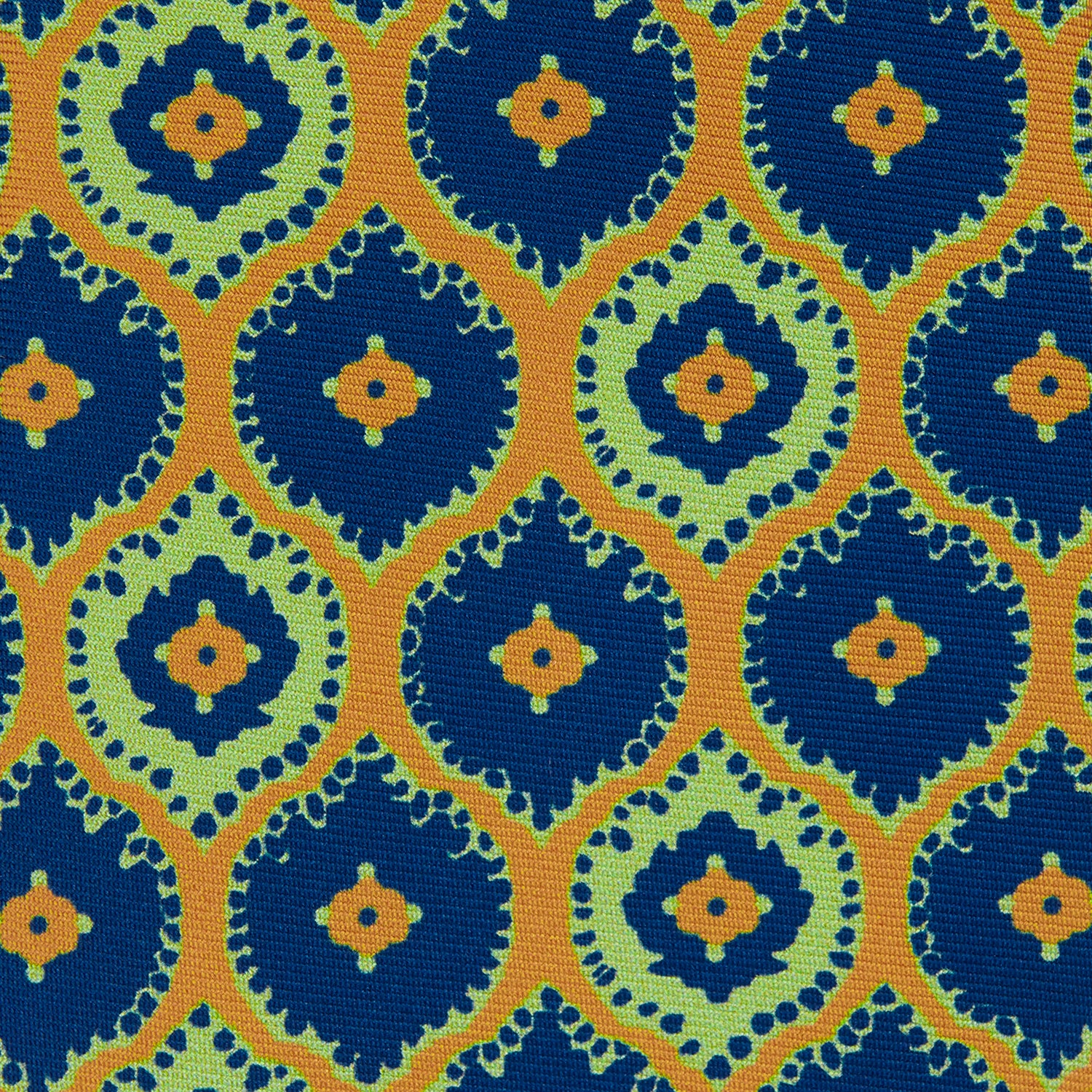 View 3 of product Yellow Medallion Printed Silk Tie